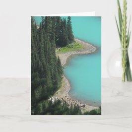 Tarjeta Paisaje del agua del árbol