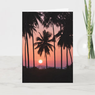 Tarjeta Paisaje del árbol de palmas de coco