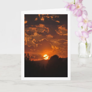 Tarjeta Paisaje del atardecer