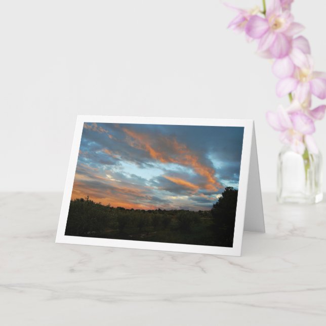 Tarjeta Paisaje del cielo de mármol (Orquídea)