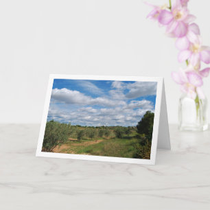 Tarjeta Paisaje del cielo del camino del huerto