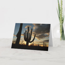 Tarjeta Paisaje del desierto de Saguaro Sunset II Arizona