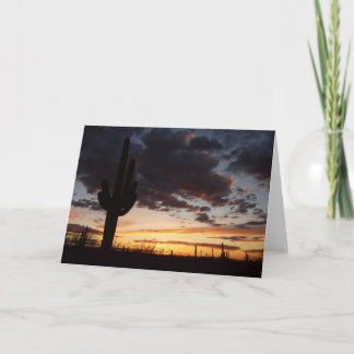 Tarjeta Paisaje del desierto Saguaro Sunset III Arizona
