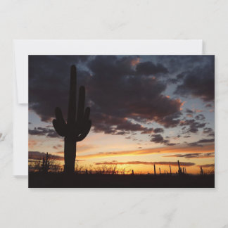 Tarjeta Paisaje del desierto Saguaro Sunset III Arizona