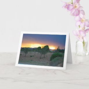 Tarjeta Paisaje del huerto del cielo ardiente