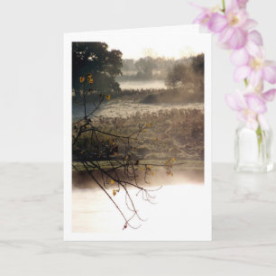 Tarjeta Paisaje del lago brumoso