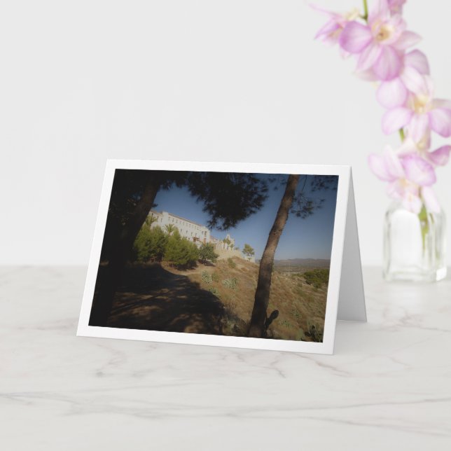 Tarjeta Paisaje del Monasterio de San Miguel, Lliria, Vale (Orquídea)