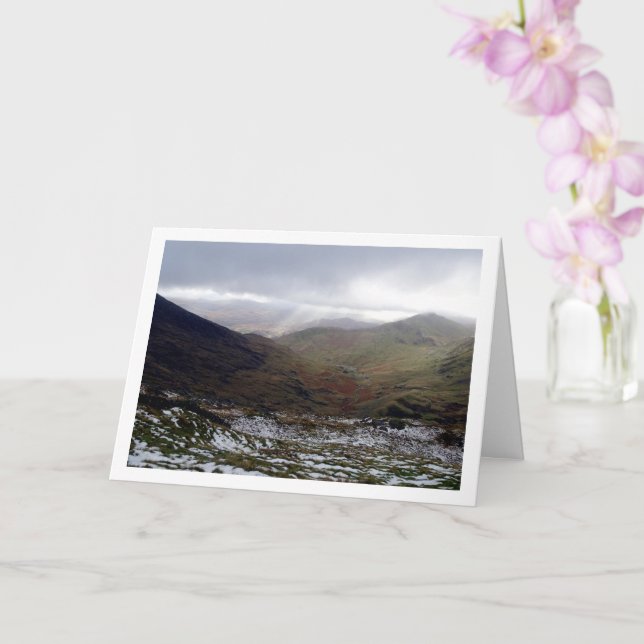 Tarjeta Paisaje del Monte Snowdon, Gales (Orquídea)