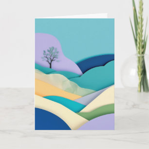 Tarjeta Paisaje en capas Papel Soñado