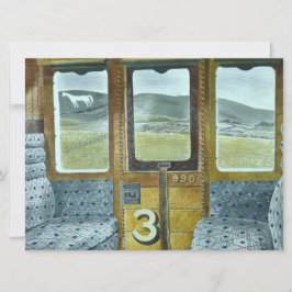 Tarjeta Paisaje en tren (por Eric Ravilious)