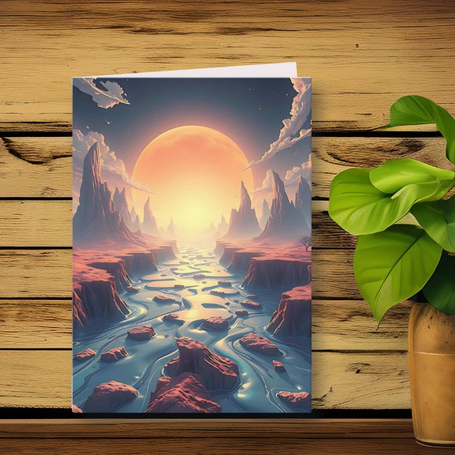 Tarjeta Paisaje etéreo surrealista | Cumpleaños mágico (Subido por el creador)
