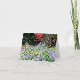 TARJETA "PAISAJE FLORAL /THINKING DEL ARBOLADO DE USTED "