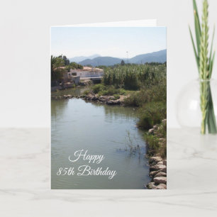 Tarjeta Paisaje fluvial personalizado 85º cumpleaños