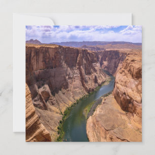 Tarjeta Paisaje impresionante del Gran Cañón y el río Colo