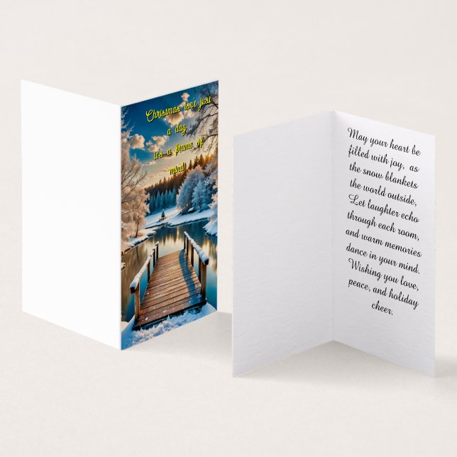 Tarjeta Paisaje invernal (Interior y exterior)