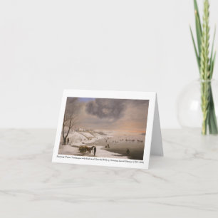 Tarjeta Paisaje invernal con la Iglesia de Brabrand[1831]