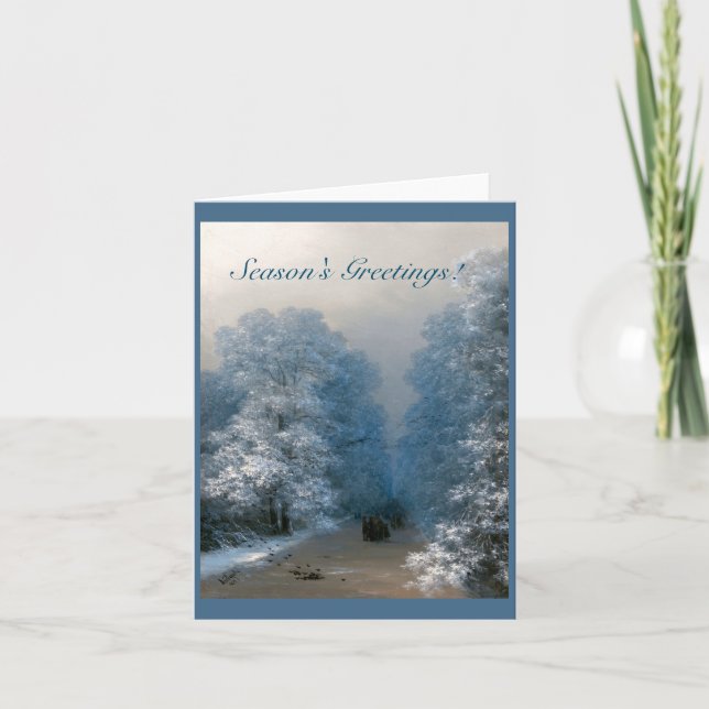 Tarjeta Paisaje invernal de Ivan Aivazovsky (Anverso)