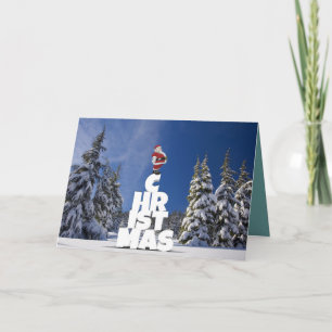 Tarjeta Paisaje invernal de Navidad