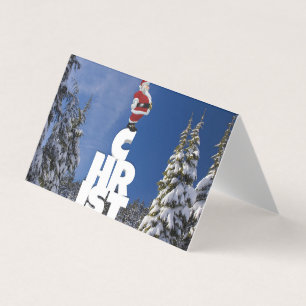 Tarjeta Paisaje invernal de Navidad