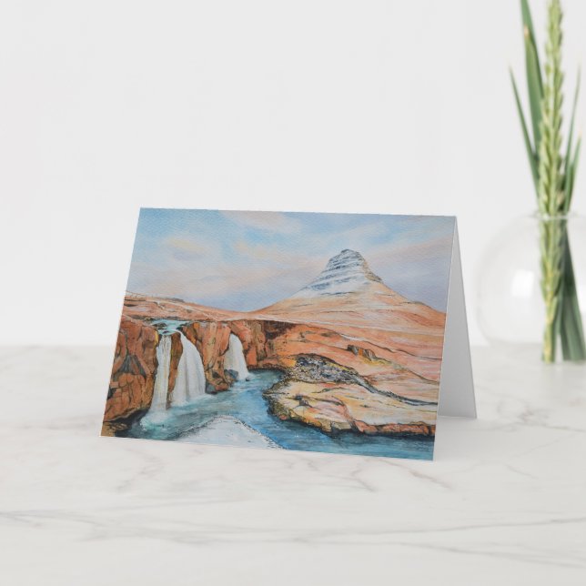 Tarjeta 'Paisaje islandés' por Mike Paget (Anverso)