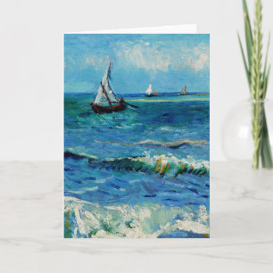 Tarjeta Paisaje marino en Les Saintes-Maries Arte Fino