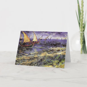 Tarjeta Paisaje marino en Saintes Maries por Vincent van G