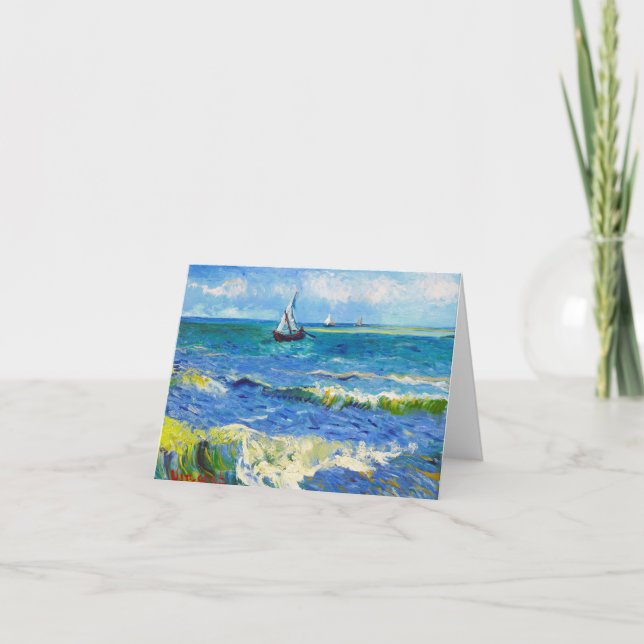 Tarjeta Paisaje marino en Saintes-Maries Vincent van Gogh (Anverso)