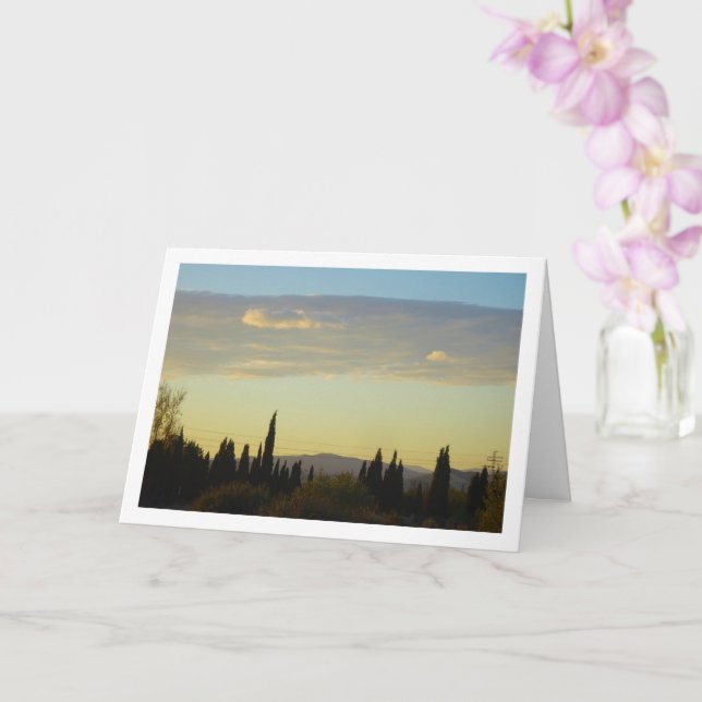 Tarjeta Paisaje montañoso español (Orquídea)