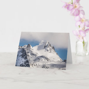 Tarjeta Paisaje montañoso nevado