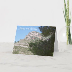 Tarjeta Paisaje montañoso personalizado 65º cumpleaños