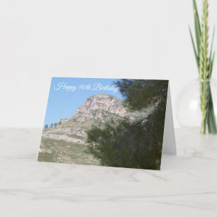 Tarjeta Paisaje montañoso personalizado 90 cumpleaños