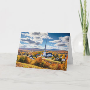 Tarjeta Paisaje otoñal de Nueva Inglaterra