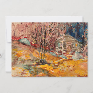 Tarjeta Paisaje otoñal   George Luks