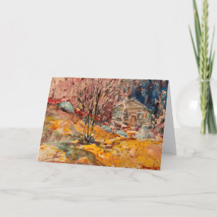 Tarjeta Paisaje otoñal   George Luks