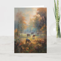 Paisaje pacífico de caballos Pintando la simpatía