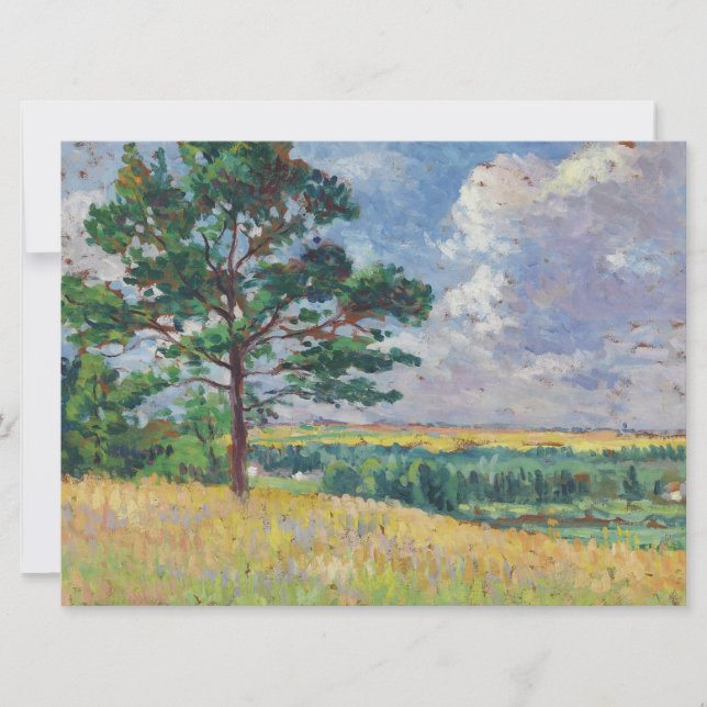 Tarjeta Paisaje rural alrededor de Méréville, Francia (Art (Anverso)