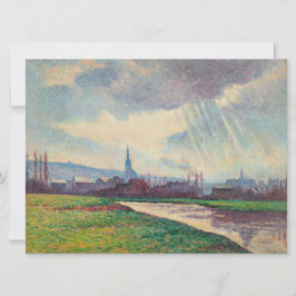 Tarjeta Paisaje rural con río (por Maximilien Luce)