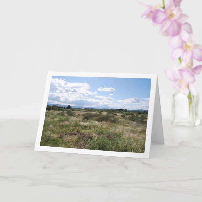 Tarjeta Paisaje rural español, Valencia, España (Orquídea)