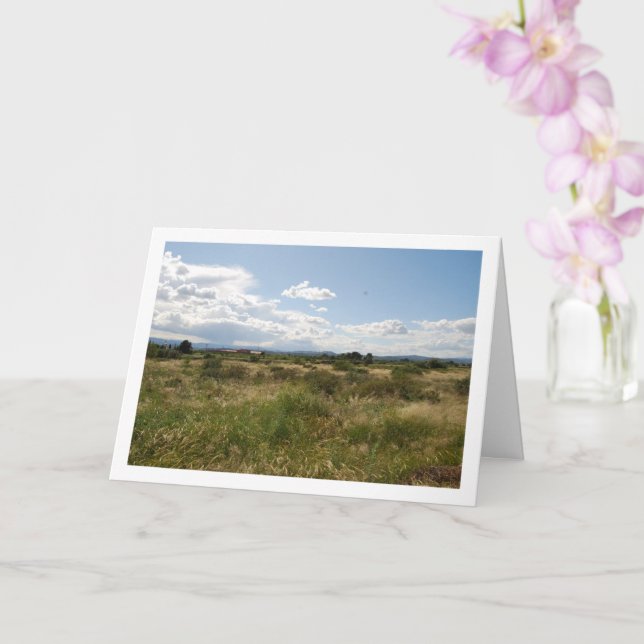 Tarjeta Paisaje rural español, Valencia, España (Orquídea)