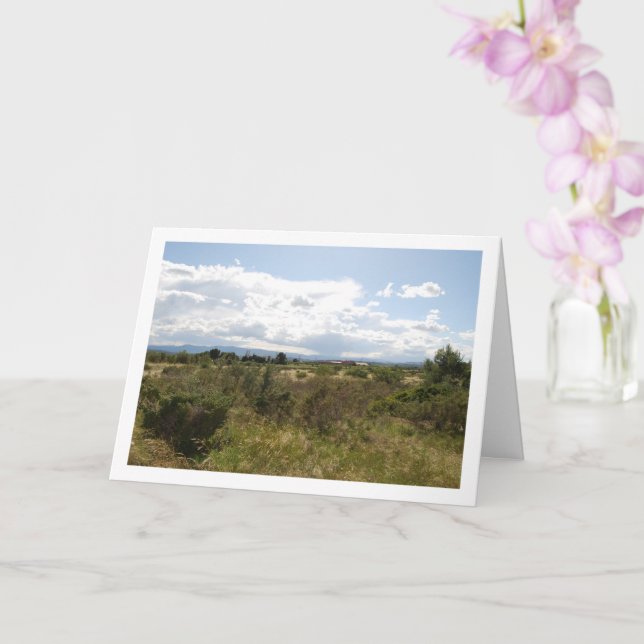 Tarjeta Paisaje rural español, Valencia, España (Orquídea)