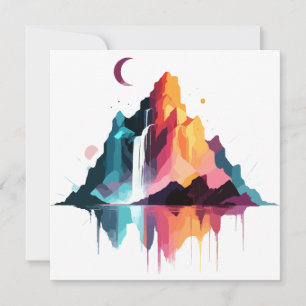 Tarjeta Paisaje Sereno Tranquilo Montañas Naturales Tranqu