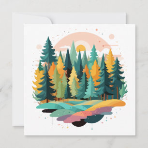 Tarjeta Paisaje Sereno Tranquilo Naturaleza Tranquila Arte
