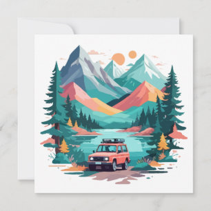 Tarjeta Paisaje Sereno Tranquilo Naturaleza Tranquila Arte