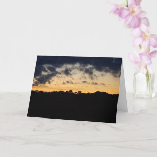 Tarjeta Paisaje Silueta Atardecer