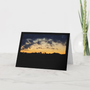 Tarjeta Paisaje Silueta Crepuscular