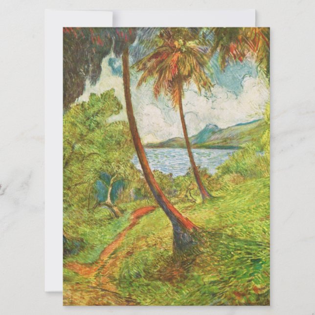Tarjeta Paisaje tropical en Martinica (Charles Laval) (Anverso)