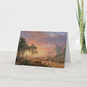 Tarjeta Paisaje vintage, Oregon Trail de Bierstadt