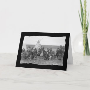 Tarjeta Paiuta nativa nativa vintage