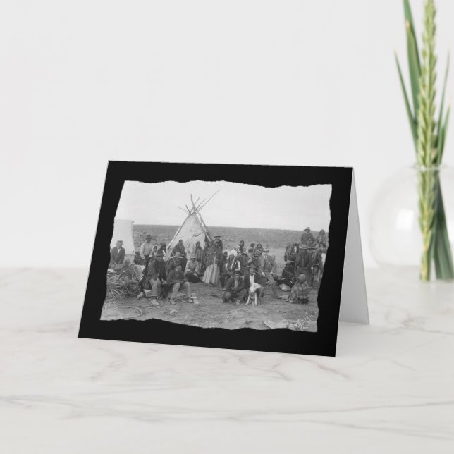 Tarjeta Paiuta nativa nativa vintage (Anverso)