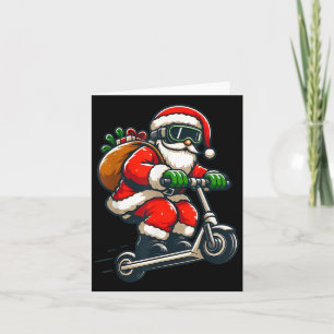 Tarjeta Pajama De Navidades De Sopas De Santa Riding Para 